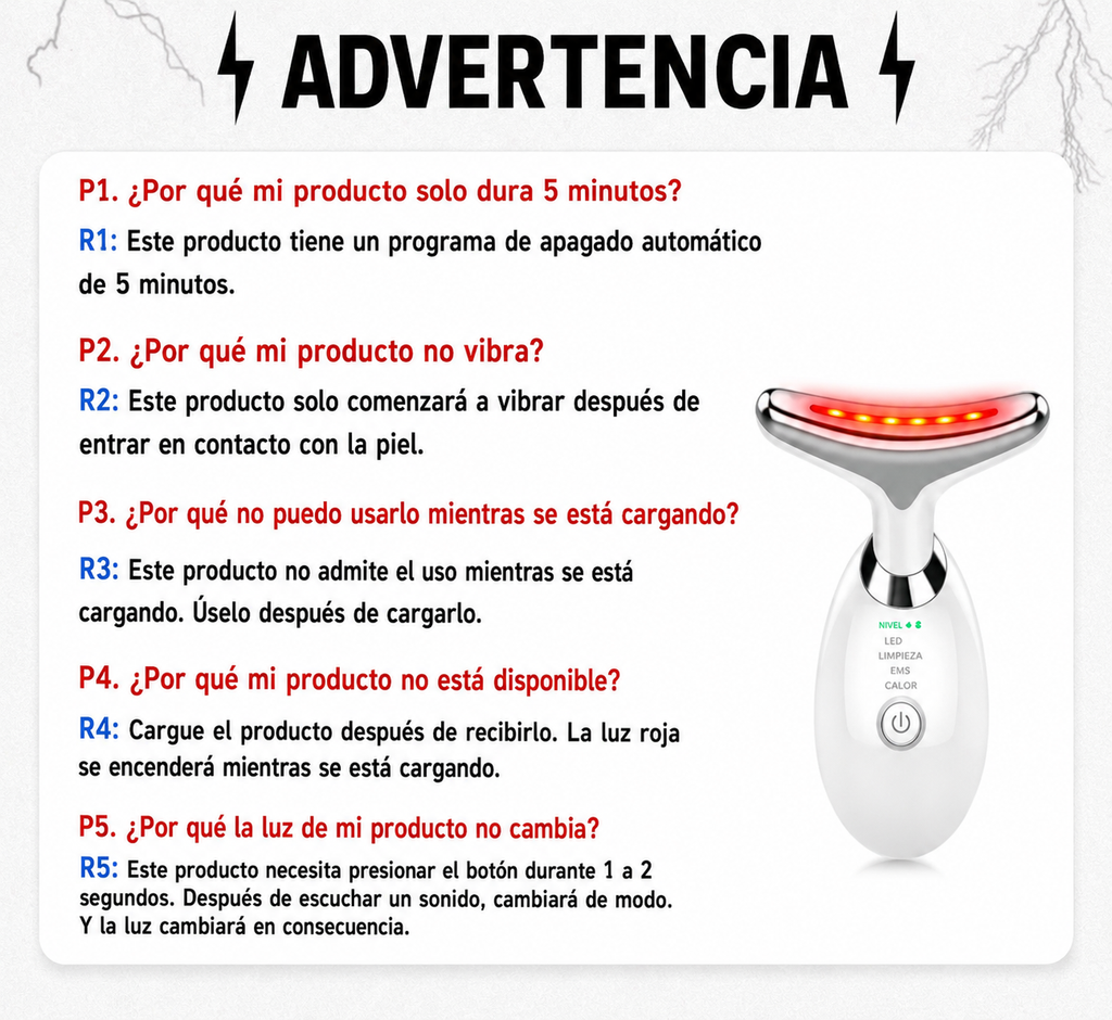 Masajeador Facial Eléctrico Portátil / Reafirma Y Relaja La Piel